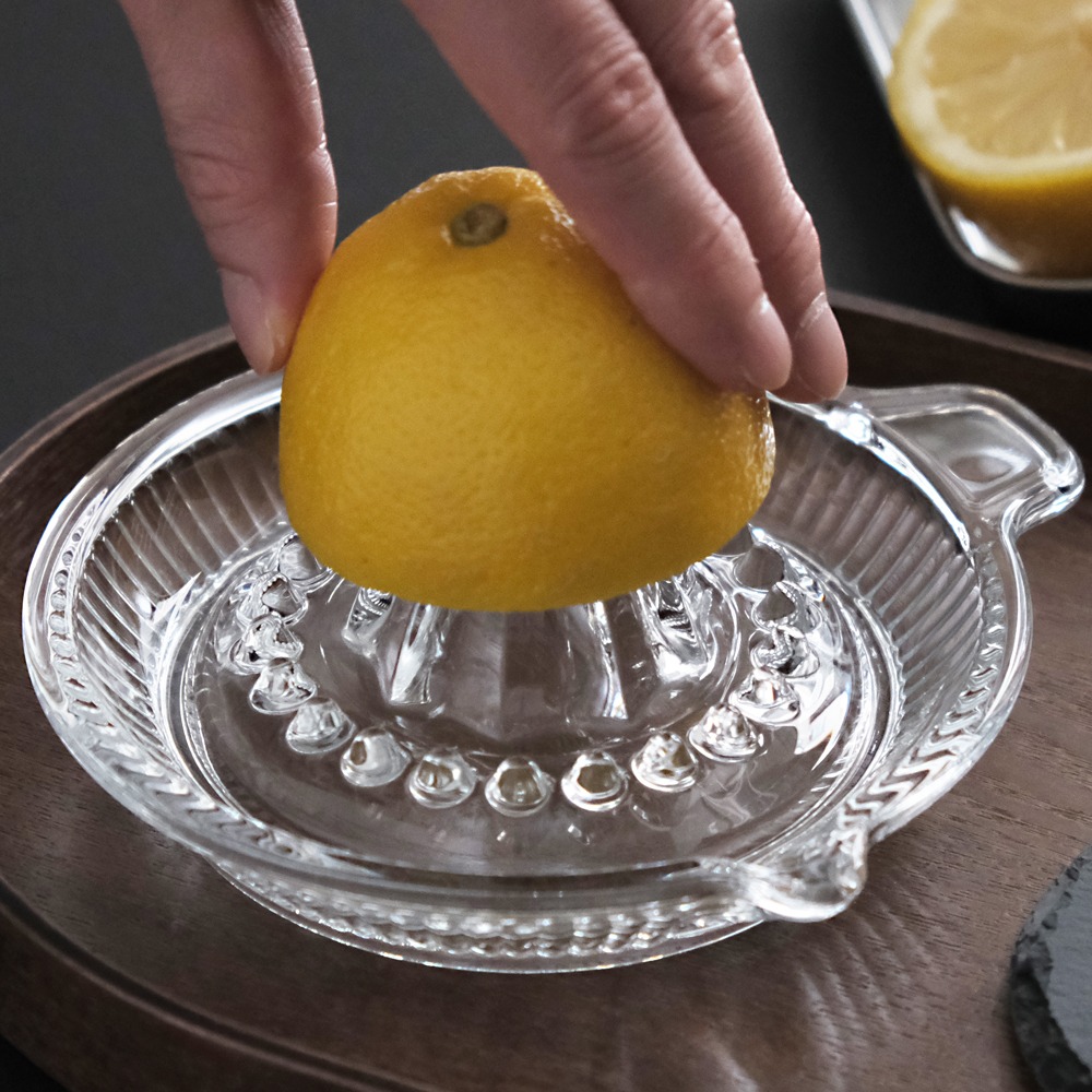 유리 레몬 스퀴저 레몬착즙기 레몬짜개