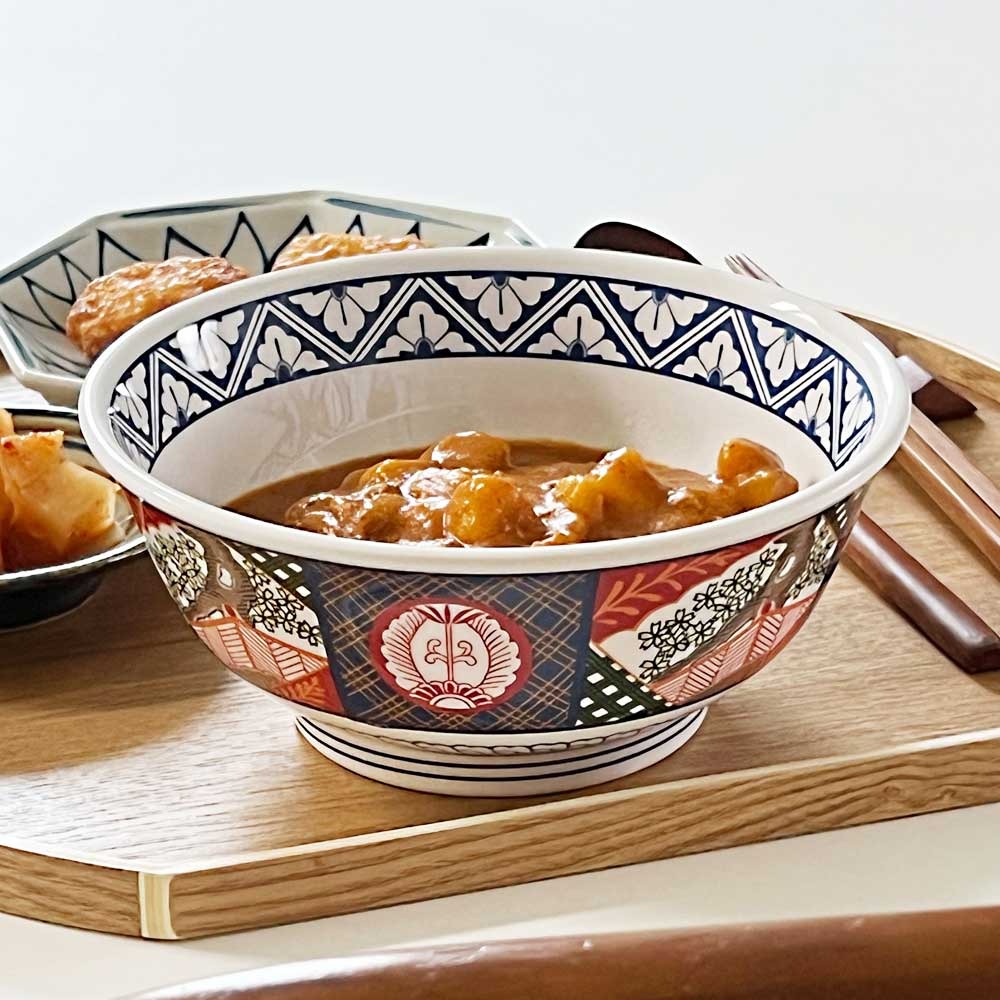 일식 멜라민 면기 (사이즈 선택) 꽃나무 전사 우동기 쌀국수 공기 라면 덮밥 업소용 그릇